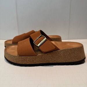 Papillio by Birkenstock Almina Nubuck Leather in Pecan EU 37/US 6-6.5